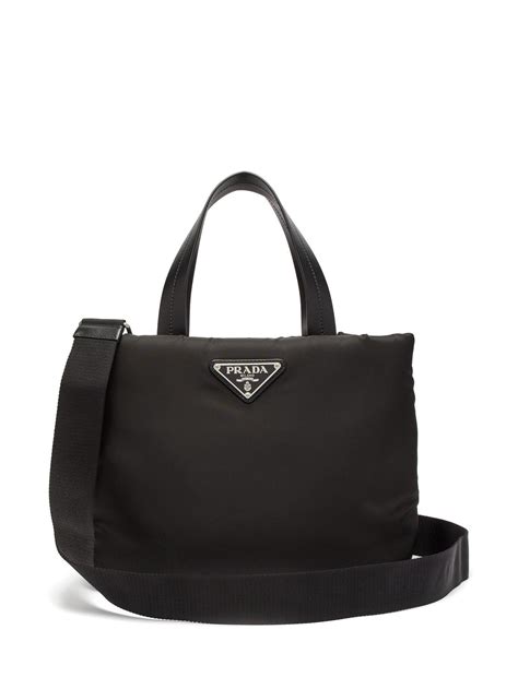 black nylon logo pouch prada|Prada nylon tote bag small.